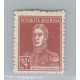 ARGENTINA 1932 GJ 618 ESTAMPILLA VARIEDAD PAPEL RAYADO NUEVA MINT U$ 50 + 50 %